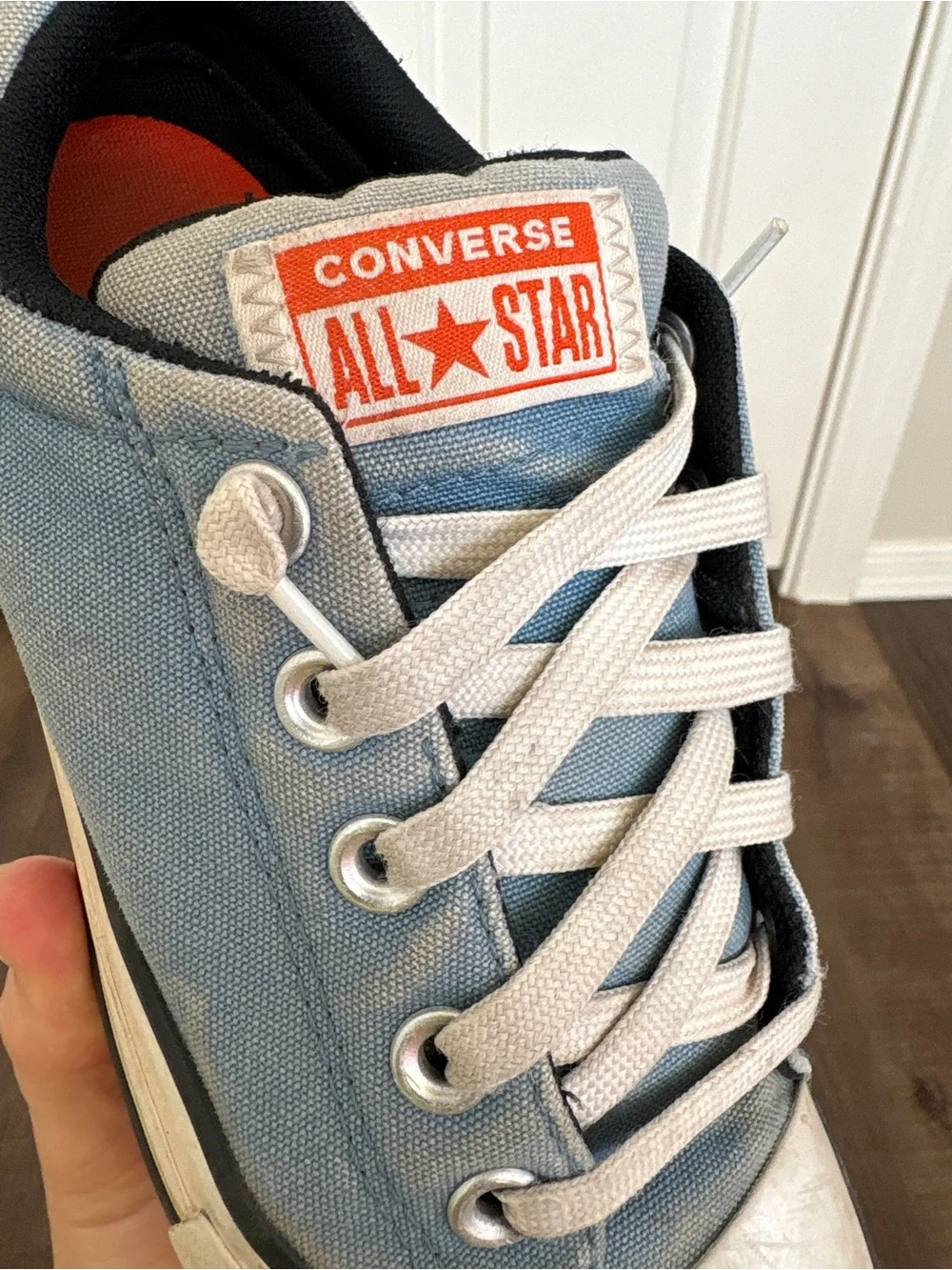 Converse Kids Chuck Taylor All Star Blue and Orange Sneakers